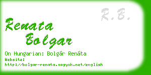 renata bolgar business card
